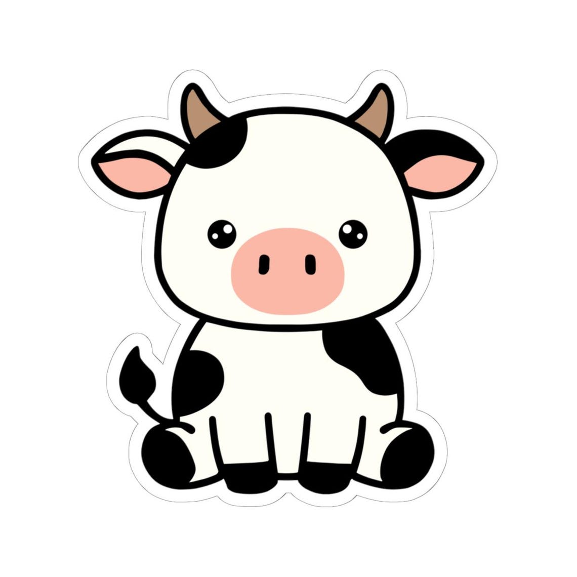 Cow Sticker Cut Out Cow Sticker - Etsy
