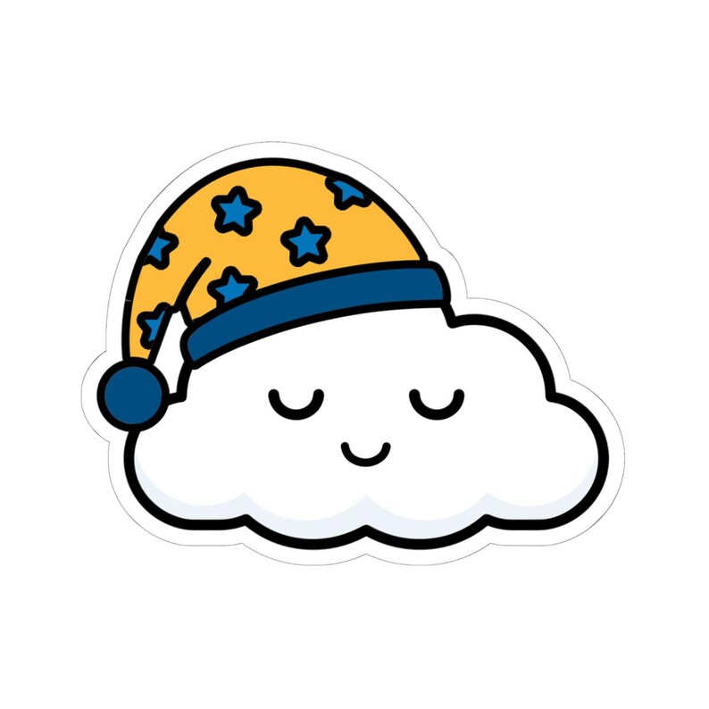 Sleepy Moving Sticker Sleepy Cloud Sticker - Etsy