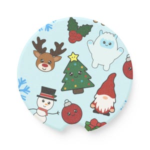 Christmas Set of 2 Soapstone Car Coasters