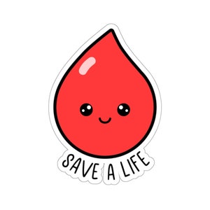 Pegatina de sangre &quot;Salva una vida&quot;
