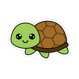 Sea Turtle with Brown Shell Sticker