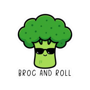 Broc & Roll Broccoli Sticker