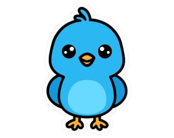 Blauvogel-Aufkleber