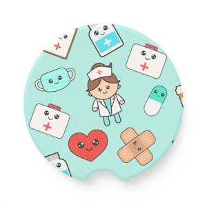 Healthcare Set of 2 Soapstone Car Coasters