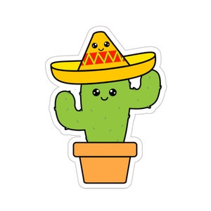 Cactus with Sombrero Sticker