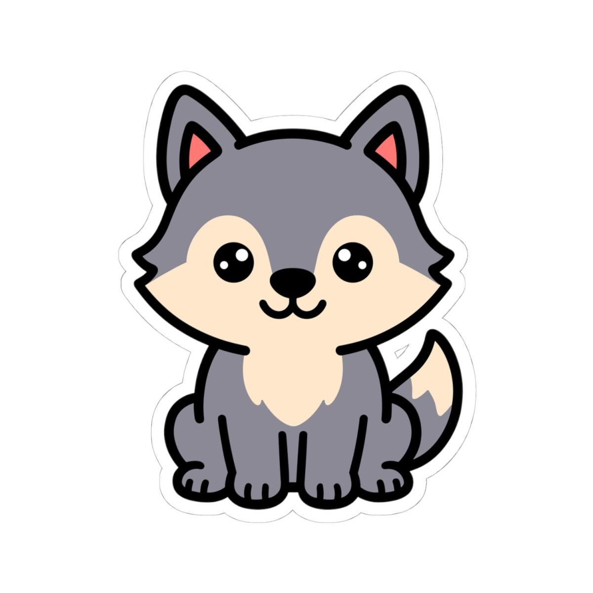 Wolf Mini Sticker Wolf Sticker - Etsy