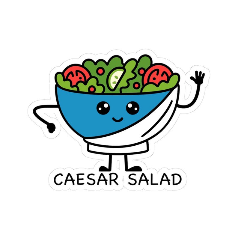 Caesar Sticker Caesar Salad Sticker - Etsy