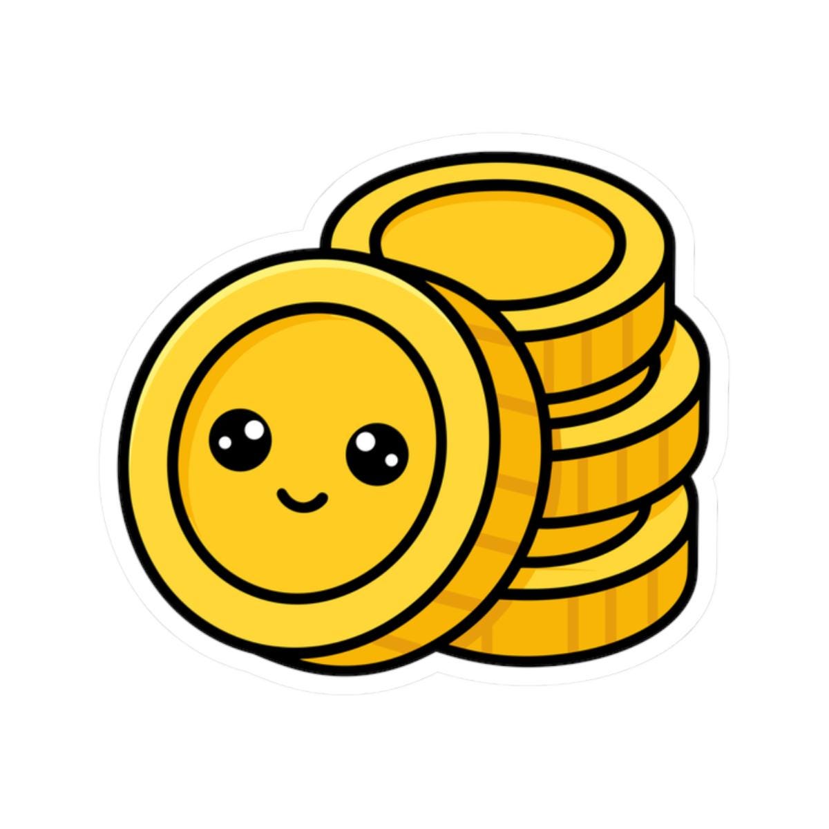 Gold Coins Sticker - Etsy