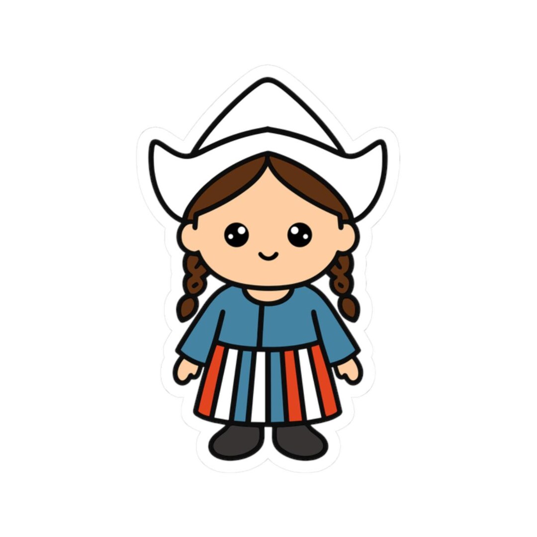 Dutch Lady Sticker Dutch Girl Sticker - Etsy
