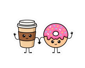 Coffee & Donut Sticker