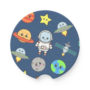Outer Space Set of 2 Soapstone Car Coasters