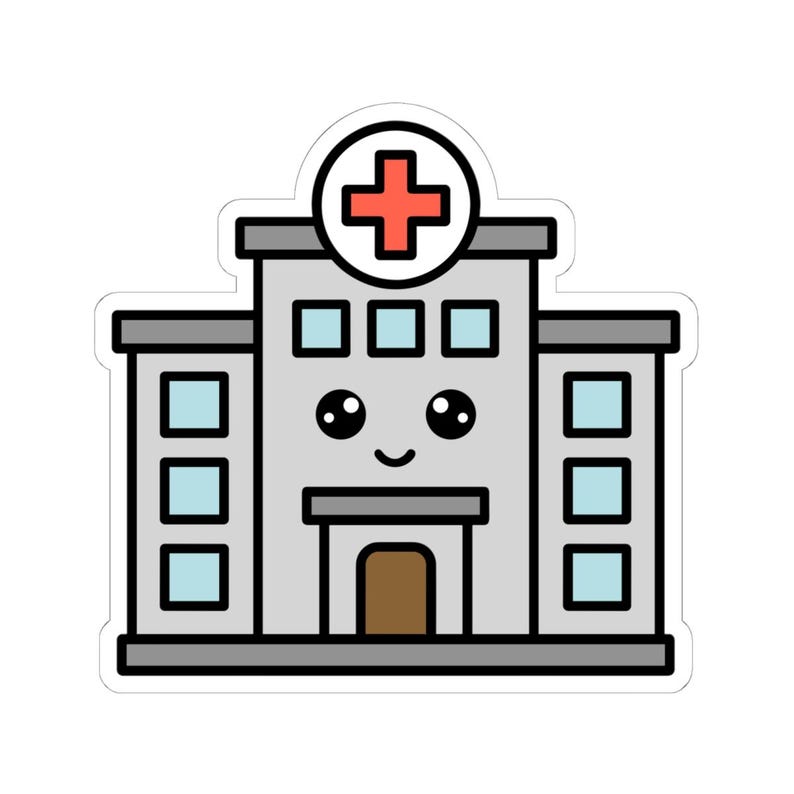 Hospital Sticker - Etsy