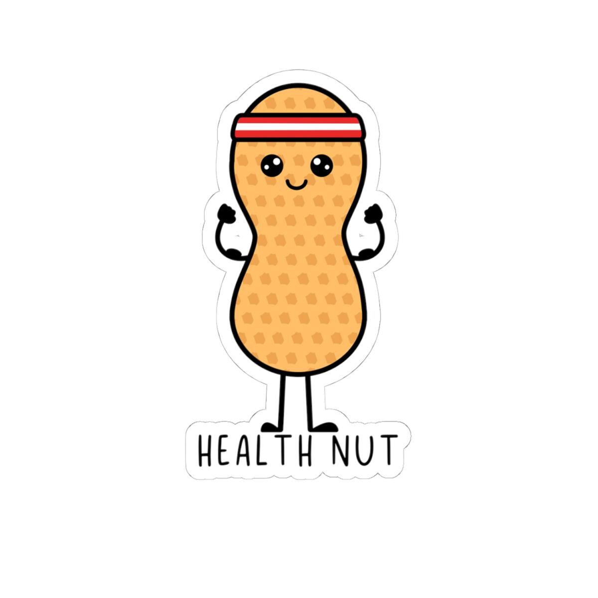 Eanut Sticker Health Nut Peanut Sticker - Etsy