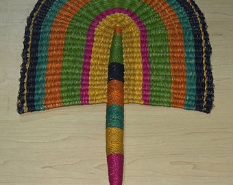 Bolga Fan, Bolga weaved straw fan, Handheld Fan, Bohemian wall decor, Tribal Fan from Ghana