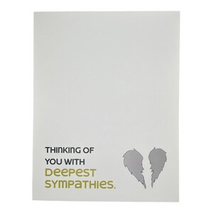 Plus sincères condoléances Carte de vœux
