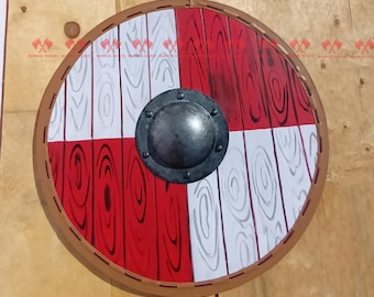 Handmade Wooden Viking Warrior Shield and Handforged Axe for cosplay and Home Decor