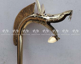 Tintignac Carnyx Brass Medieval Celtic Deskford Fully Playable 18 Gauge Medieval War Blowing Trumpet