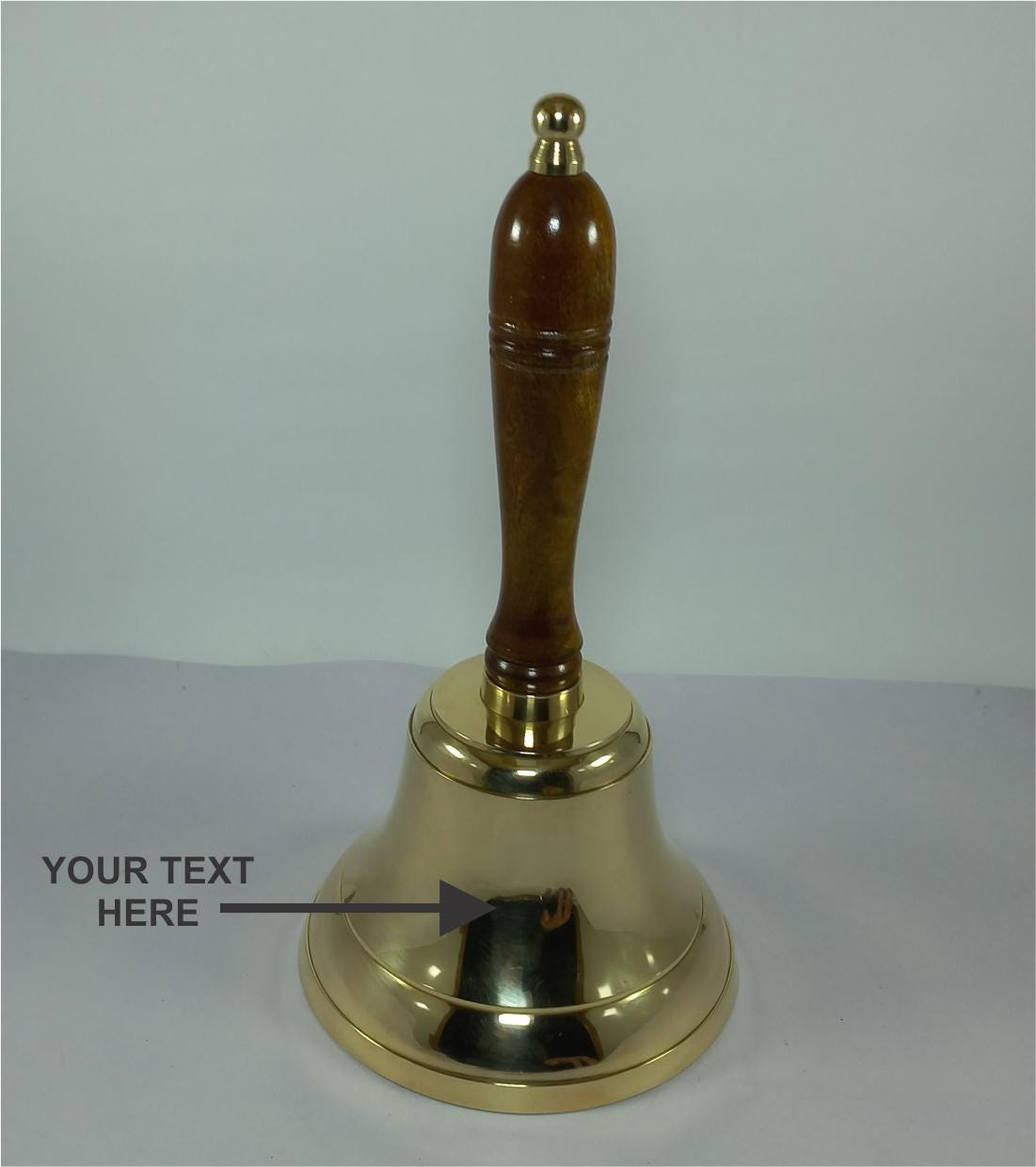 Personalized Engraved Hand Calling Bell, Christmas Bell, Decorative Brass Door Bell