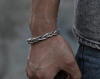 Men Silver Bracelet | Etsy