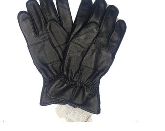 MENS GLOVES MINIMALIST - Gants chauds - hommes premium de haute qualité super doux - gants en peau de vache noire - cadeau pour lui - doublé chaud d’hiver