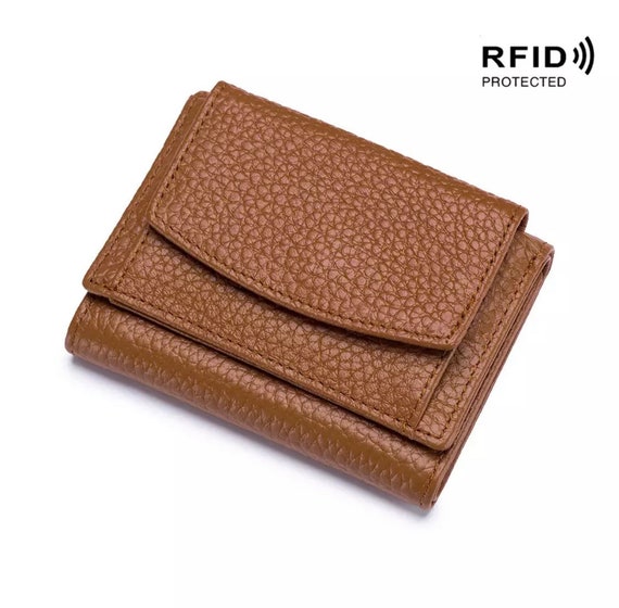 Genuine Leather Credit Card Holder T Letter Portable Cowhide Women