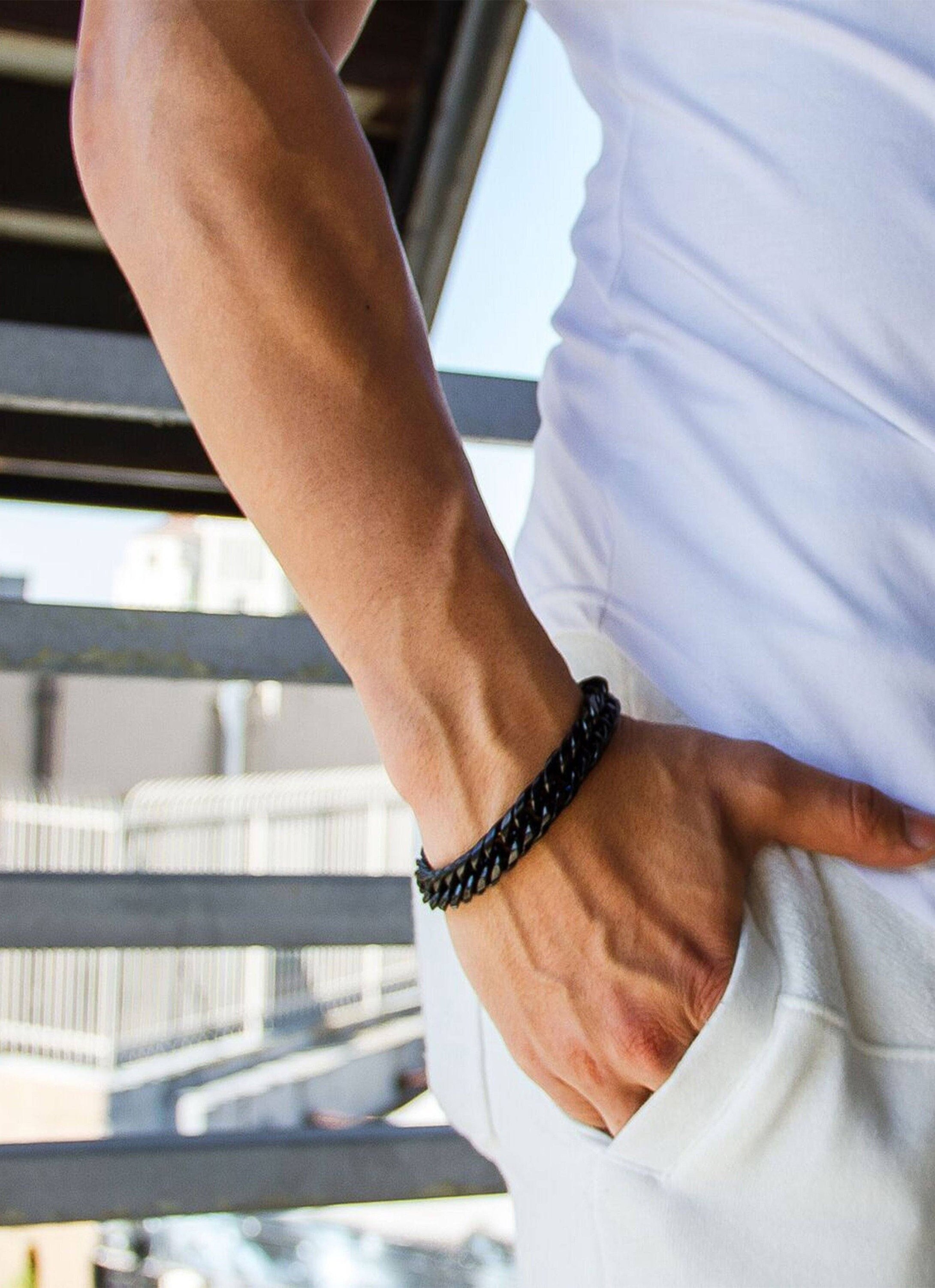 Black sale cuban bracelet
