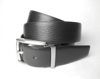 FORMAL Reversible Leather Belt, Men's Formal Black/Brown Full Grain Leather Belt, HANDCRAFTED Made in CANADA, Gift for him,  Dad, Boyfriend