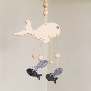 Fish BABY MOBILE, Aquarium Baby Mobile, Wooden Baby Mobile, Nursery Gift, Cute Baby Mobile