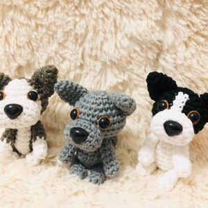 Crochet Black Dog Keyring, Black Dog Keyring, dog amigurumi, Crochet Dog keyring, Handmade Dog keyring,