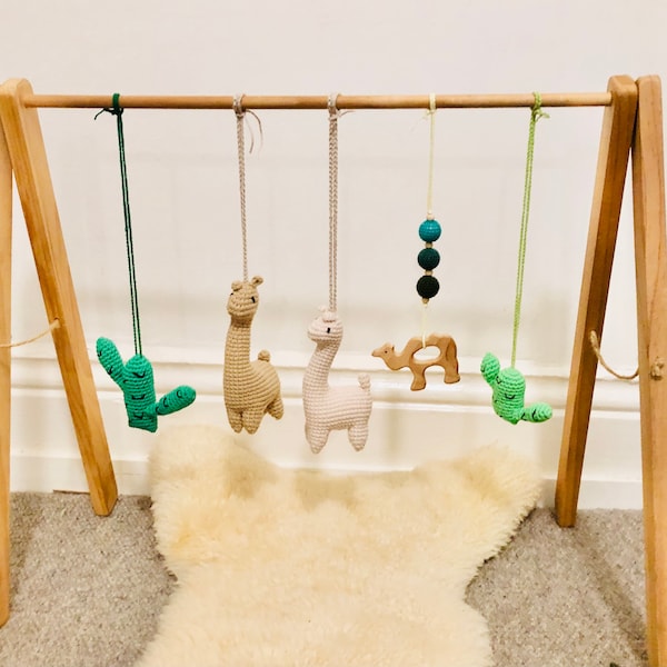 DESERT Animal Llama Baby Gym Centre, LLAMA Animal Baby Gym Center, CACTUS Baby Gym Toy, Bear Baby Gym Activity, Cactus Baby Gym Center