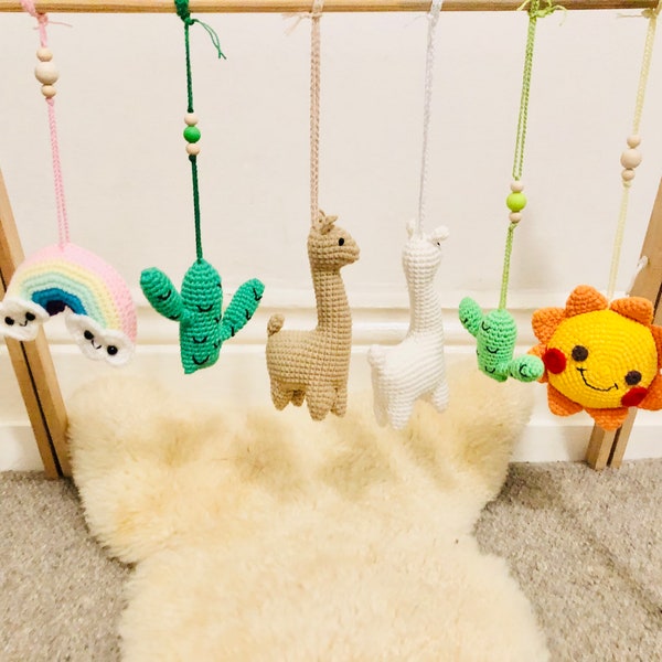 DESERT Animal Llama Baby Gym Centre, LLAMA Animal Baby Gym Center, CACTUS Baby Gym Toy, Bear Baby Gym Activity, Cactus Baby Gym Center