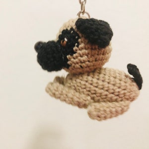 Crochet Pup Dog Keyring, Pup Dog Keyring, Sausage dog amigurumi, Crochet Dog keyring, Handmade Dog keyring,