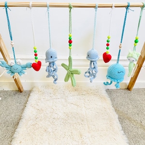 IN THE OCEAN Baby Gym Center, Mermaid Baby Gym Center, Sea Creature Baby Gym Activity, Under the Sea Baby Gym Toy