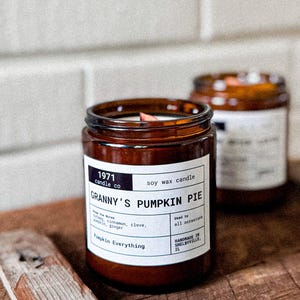 Granny’s Pumpkin Pie Wood Wick Candle or Melts
