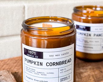 Pumpkin Cornbread Wood Wick Soy Candle