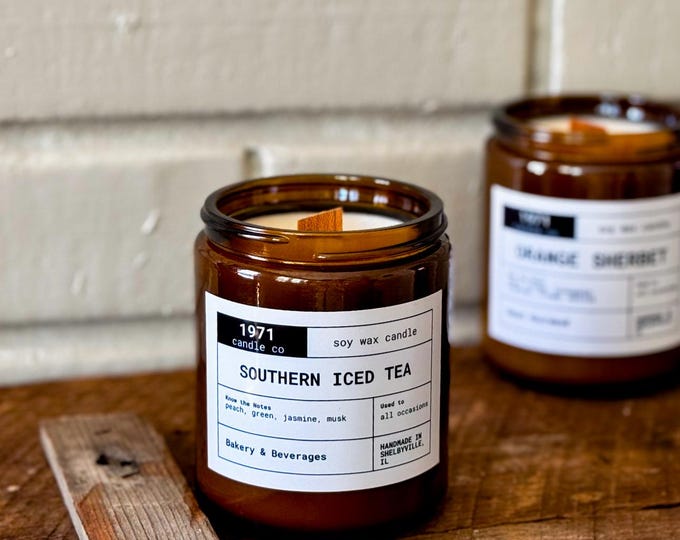 Southern Iced Tea Wood Wick Candle or Melts