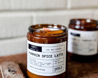 Pumpkin Spice Latte Wood Wick Candle or Melts