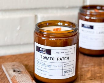Tomato Patch Soy Candle or Melts: Garden Fresh Scent, Earthy Herbal