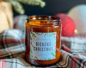 Dickens Christmas Wood Wick Soy Candle + Soy wax melt