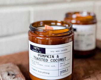 Pumpkin + Toasted Coconut Wood Wick Candle
