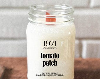 Tomato Patch Soy Candle or Melts: Garden Fresh Scent, Earthy Herbal
