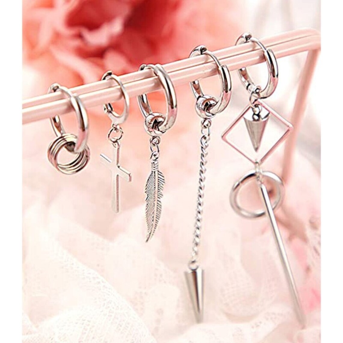 Kpop Earrings 24Pcs/set Korean Drop Earrings Rook Piercing Etsy