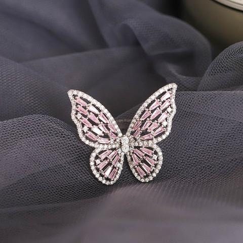 Butterfly Ring Resizable Ring Luxury Fashion Ring | Etsy
