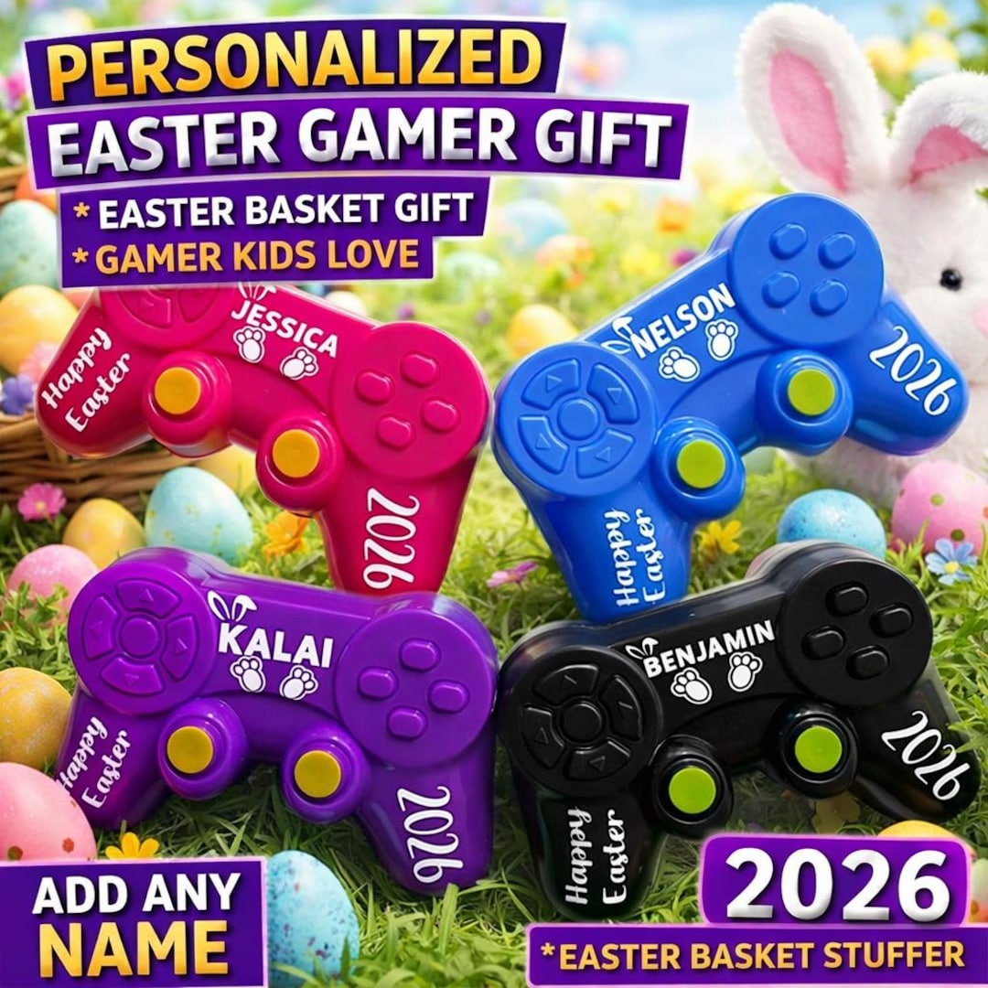 Personalized Easter Game Controller | Custom Easter Basket Stuffer for ...