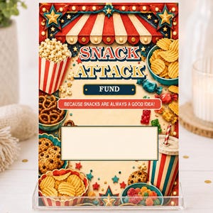 Snack Money Card, grappige cadeauhouder voor filmavonden en verjaardagen