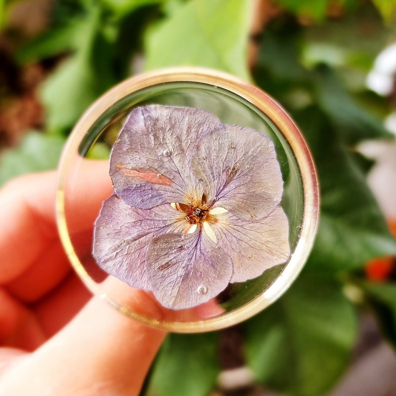 Vintage cabinet knob with flowers, Furniture handles for floral interior, Crystal drawer pull for new home owner gift image 2