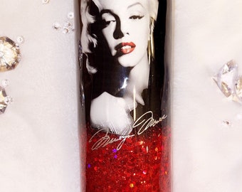 Marilyn Monroe glitter tumbler