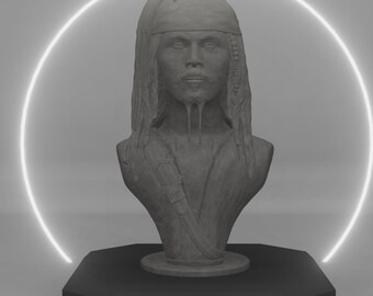 Jack Sparrow Büste 3D druckbare STL-Datei - Sofort Download Google Drive -  "STL-DATEI"