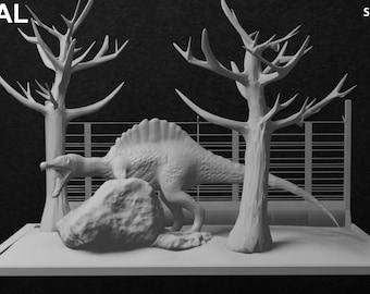 Spinosaurus Modell 3D-Druck | Digitale Spinosaurus Datei als STL für 3D Druck, SLA und FDM, kein physisches Produkt