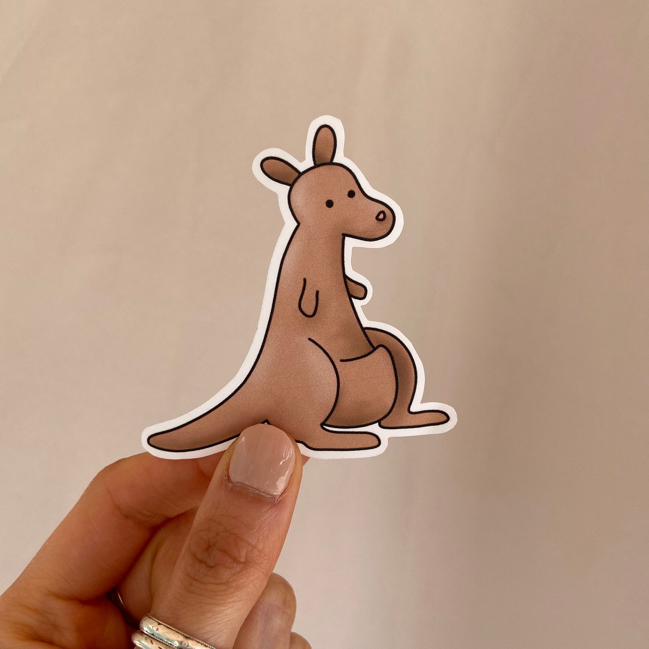 Kangaroo Sticker, Cute Stickers, Trendy Stickers, Laptop Decal, Water